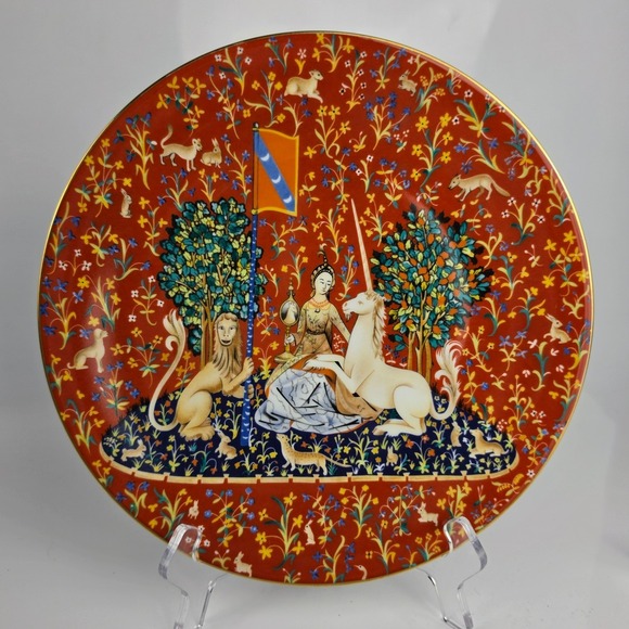 Limoges Other - Haviland Limoges La Dame a la Licorne Plate No 2 1978 France Lady Unicorn